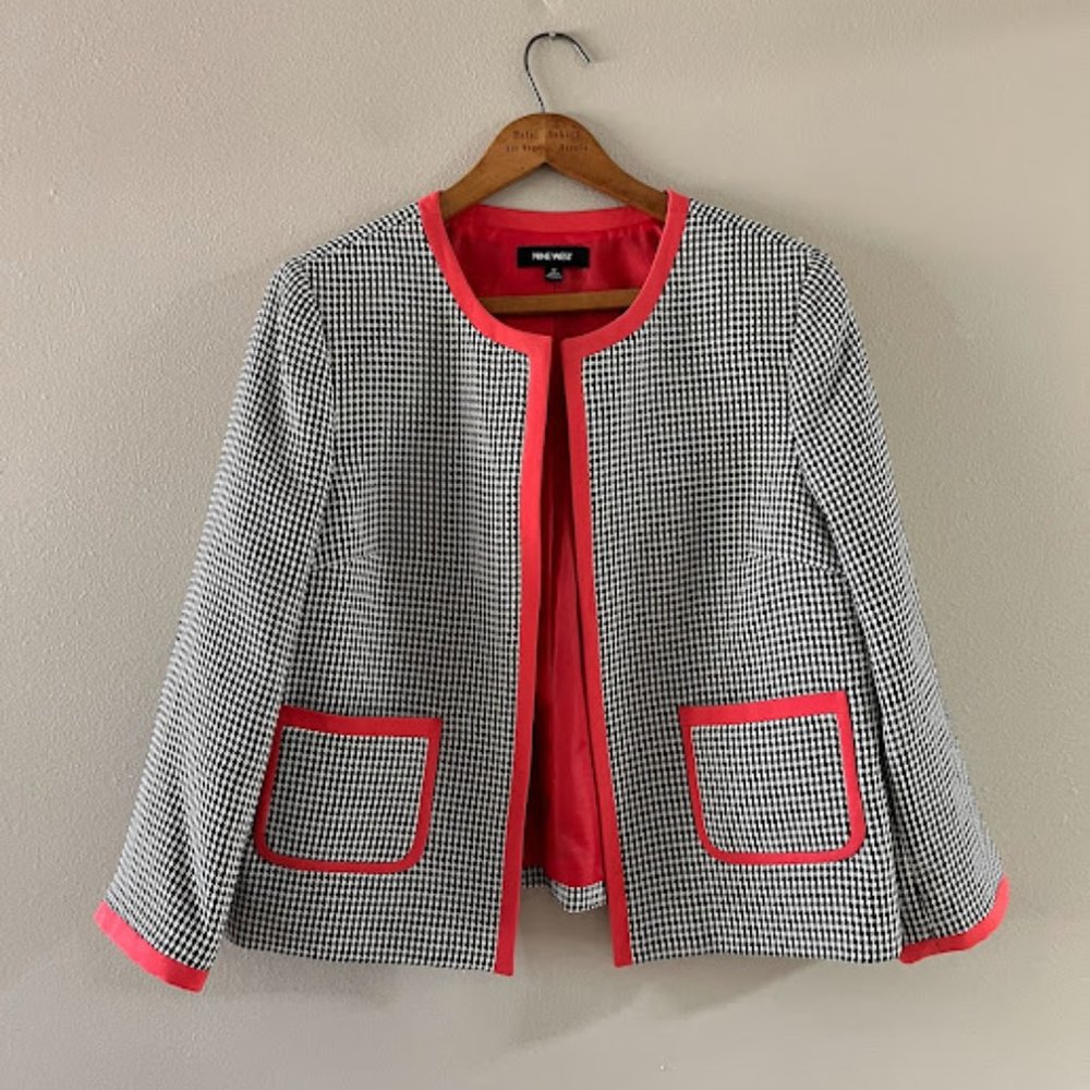 Calvin Klein Plaid Blazer, Sz 12, like new